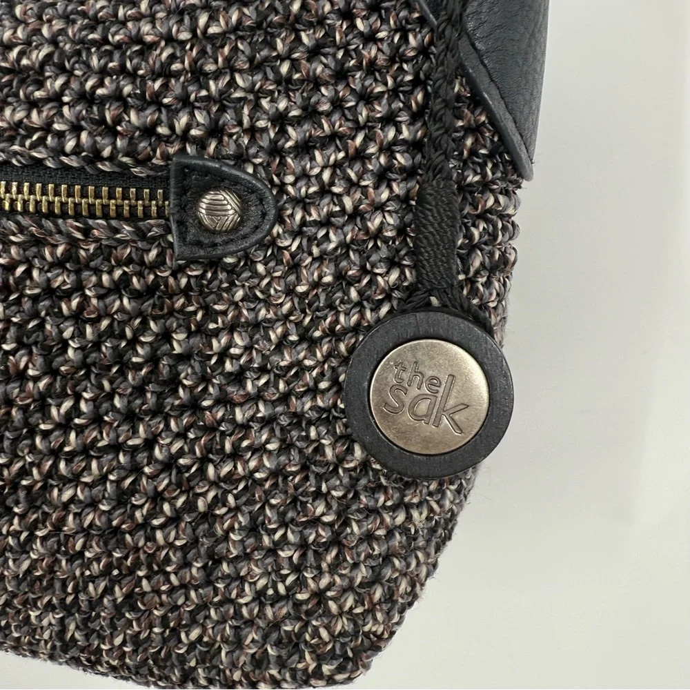 The Sak Indio Crochet : black /white Urban Static Hobo Shoulder Bag